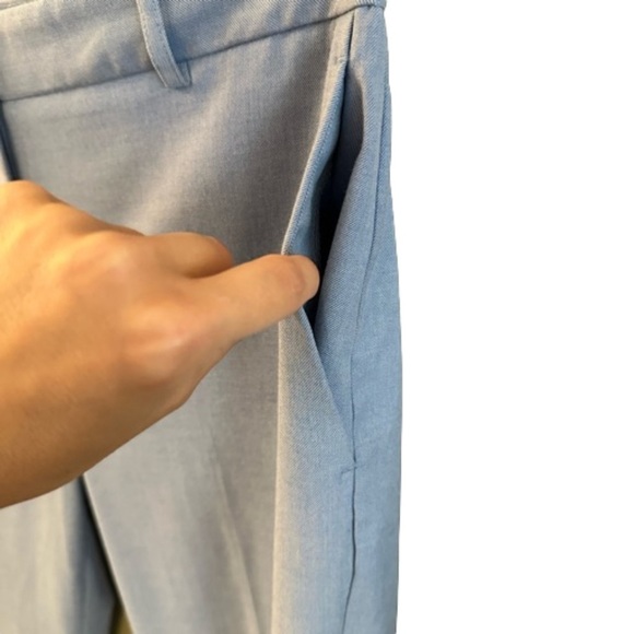 EUC DKNY Light Blue Straight Leg Trousers Size 4 - Picture 5 of 9